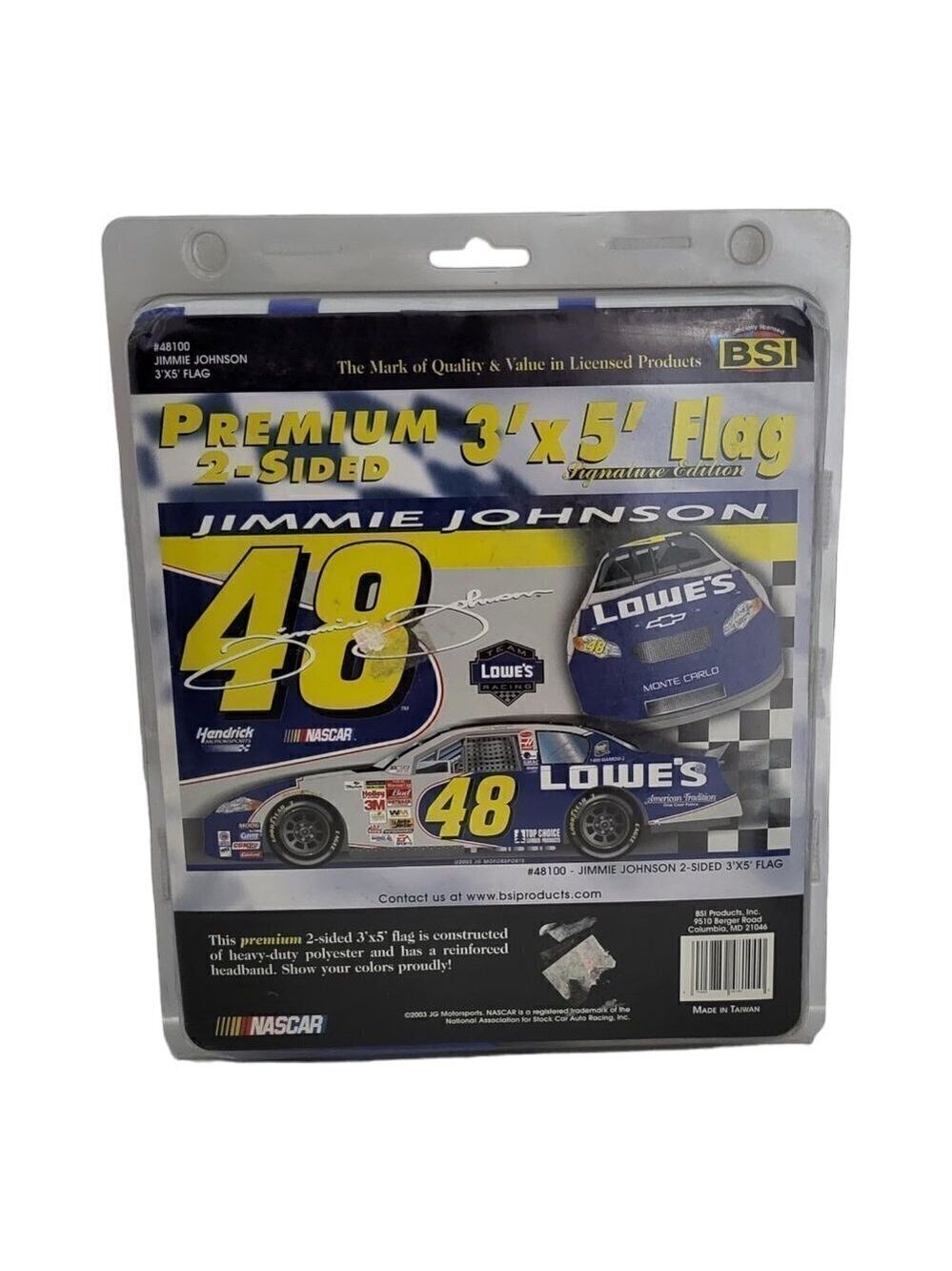 Nascar Jimmie Johnson 3' X 5" Flag